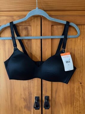 Warner's Black Seamless T-Shirt Bra with Adjustable Straps